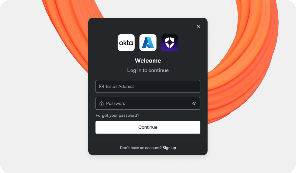A screenshot showing a login screen for docs behind authenticated access